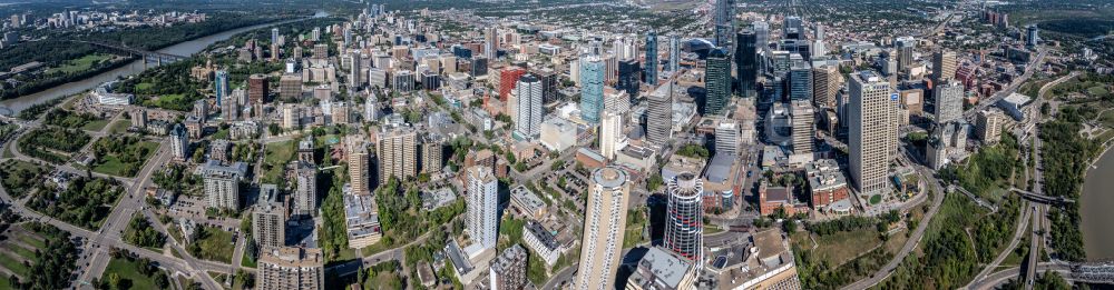 Edmonton aus der Vogelperspektive: Stadtzentrum mit der Skyline in Edmonton in Alberta, Kanada