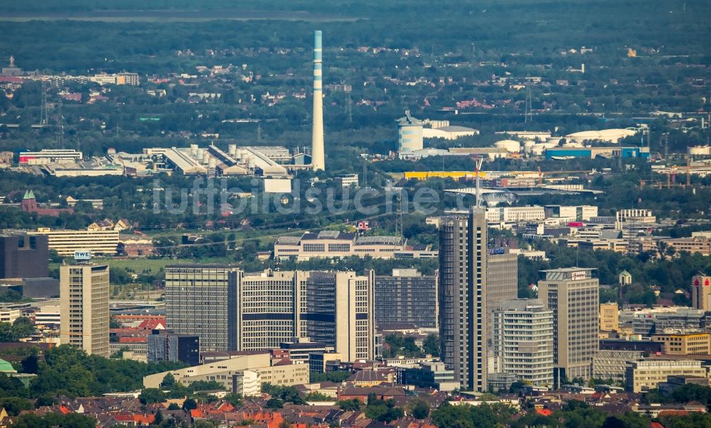 Luftaufnahme Essen Stadtzentrum Mit Der Skyline Im Innenstadtbereich