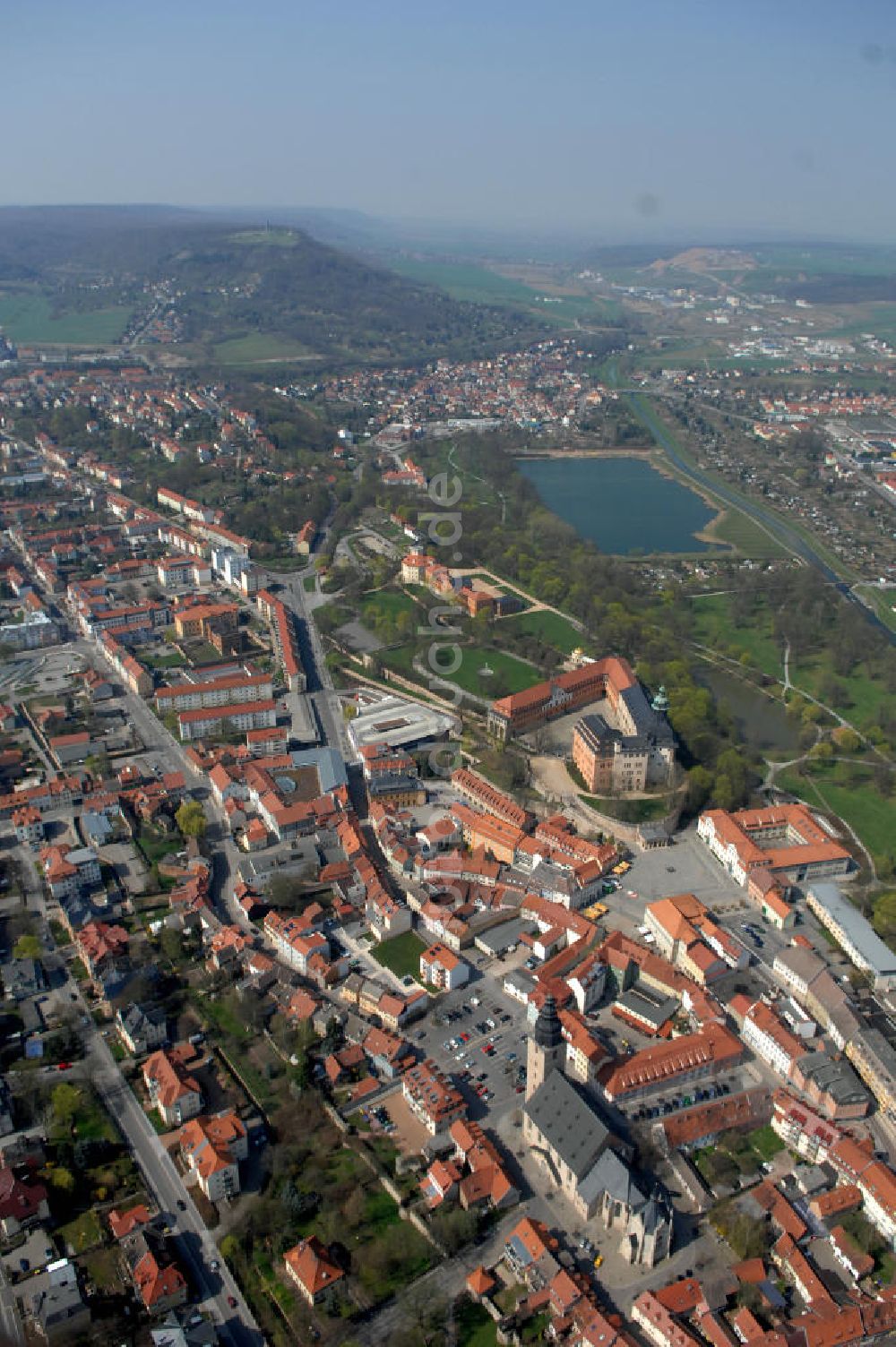 Sondershausen aus der Vogelperspektive: Stadtzentrum von Sondershausen mit seinen Sehenswürdigkeiten