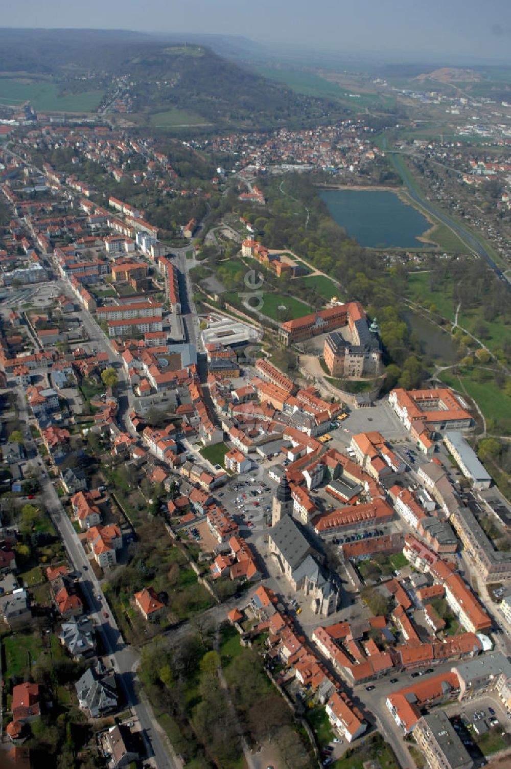 Luftbild Sondershausen - Stadtzentrum von Sondershausen mit seinen Sehenswürdigkeiten