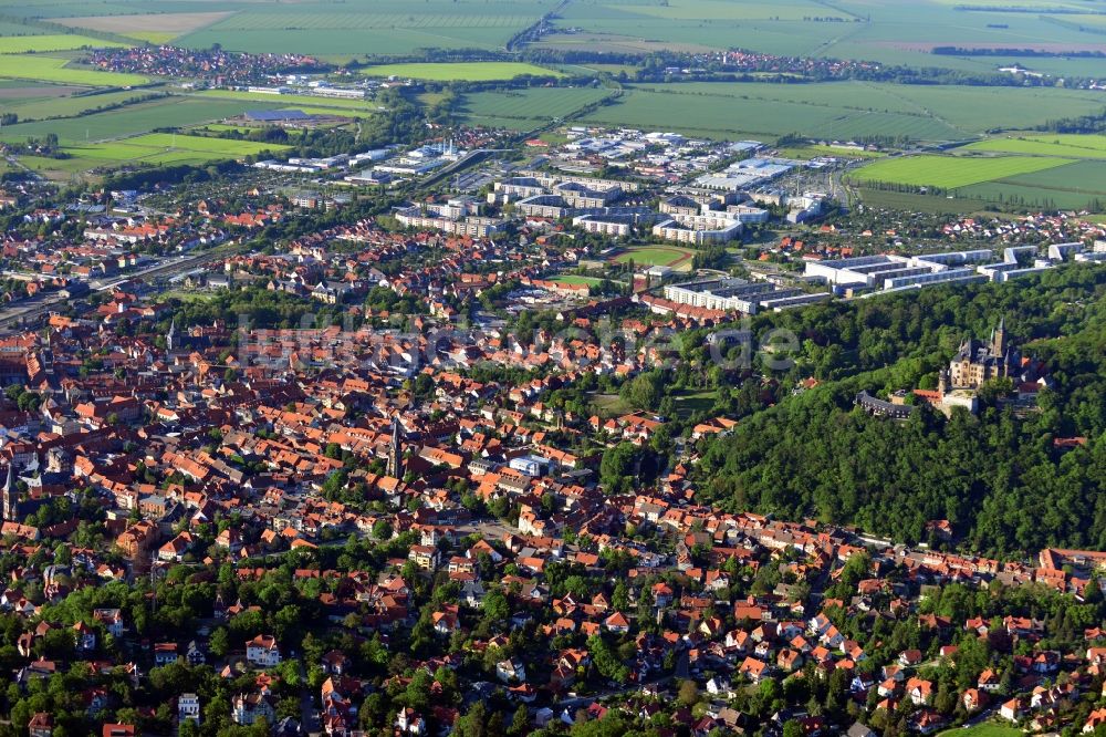 Luftbild Wernigerode - Stadtzentrum der Stadt Wernigerode im Bundesland Sachsen-Anhalt