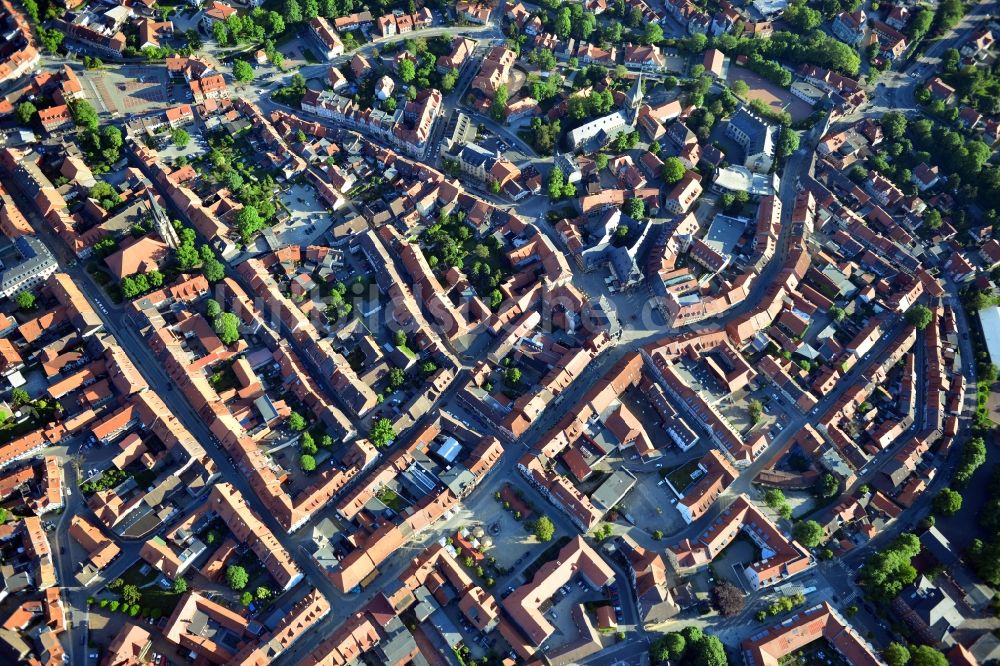 Wernigerode aus der Vogelperspektive: Stadtzentrum der Stadt Wernigerode im Bundesland Sachsen-Anhalt