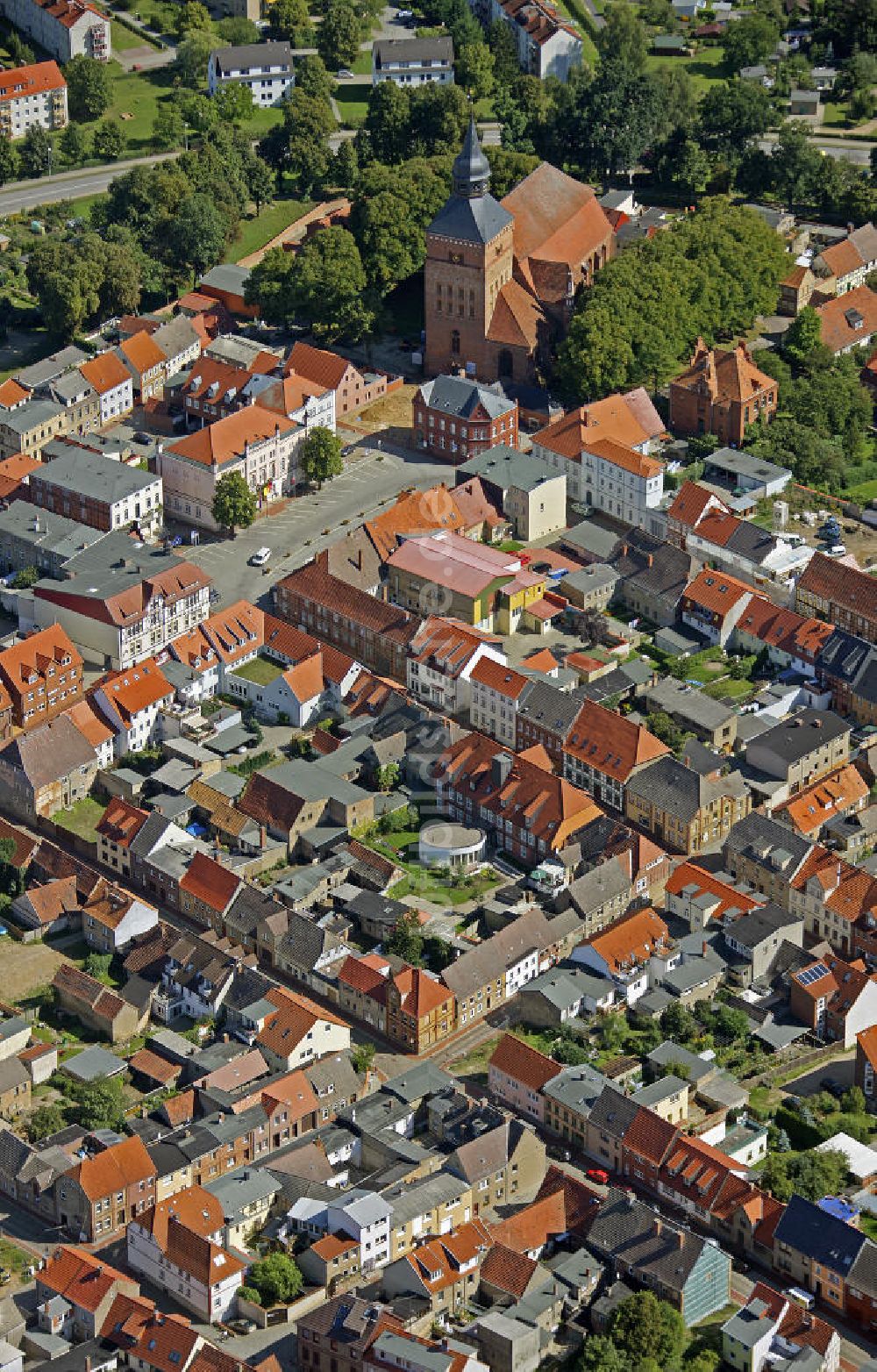 Sternberg aus der Vogelperspektive: Stadtzentrum Sternberg