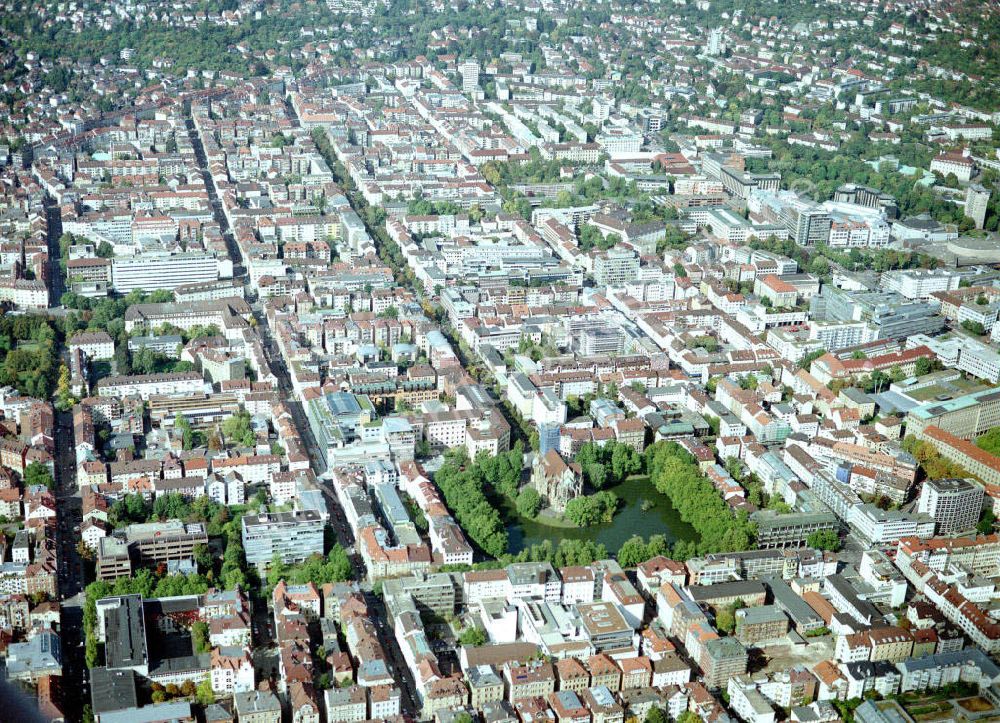 Luftbild Stuttgart - Stadtzentrum von Stuttgart