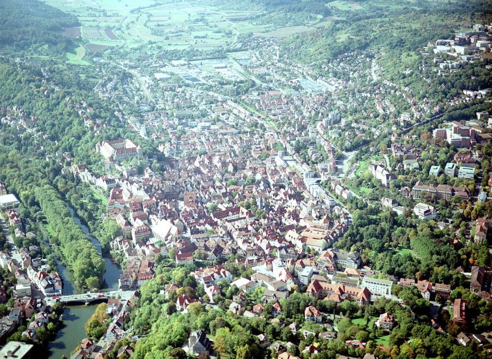 Tübingen von oben - Stadtzentrum von Tübingen