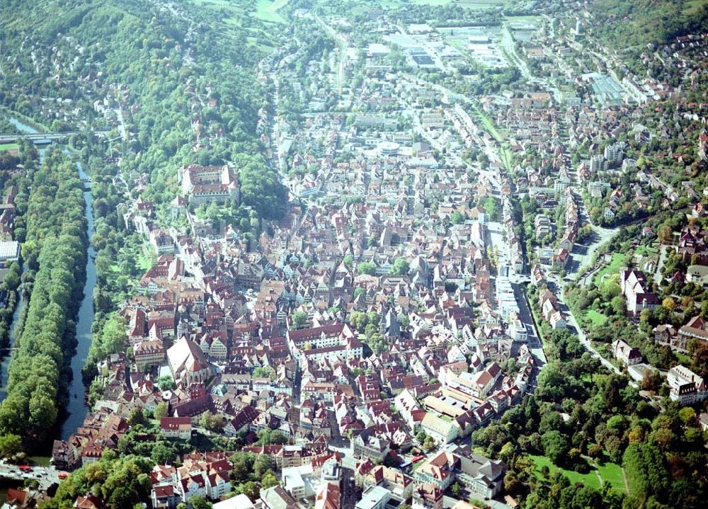 Tübingen aus der Vogelperspektive: Stadtzentrum von Tübingen