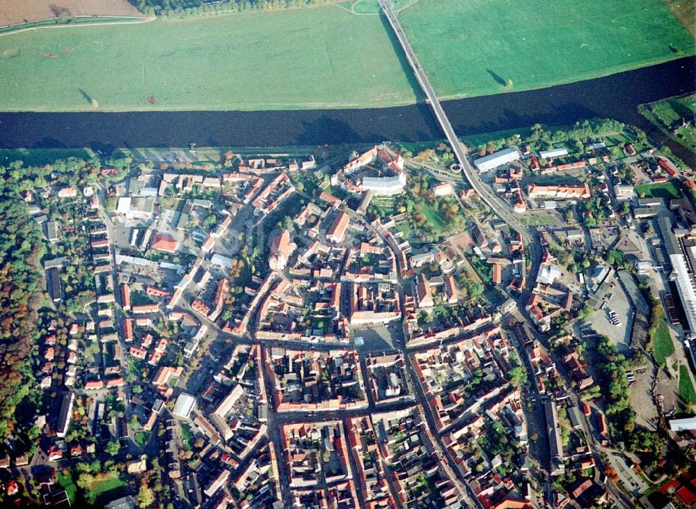 Torgau aus der Vogelperspektive: Stadtzentrum von Torgau / Sachsen