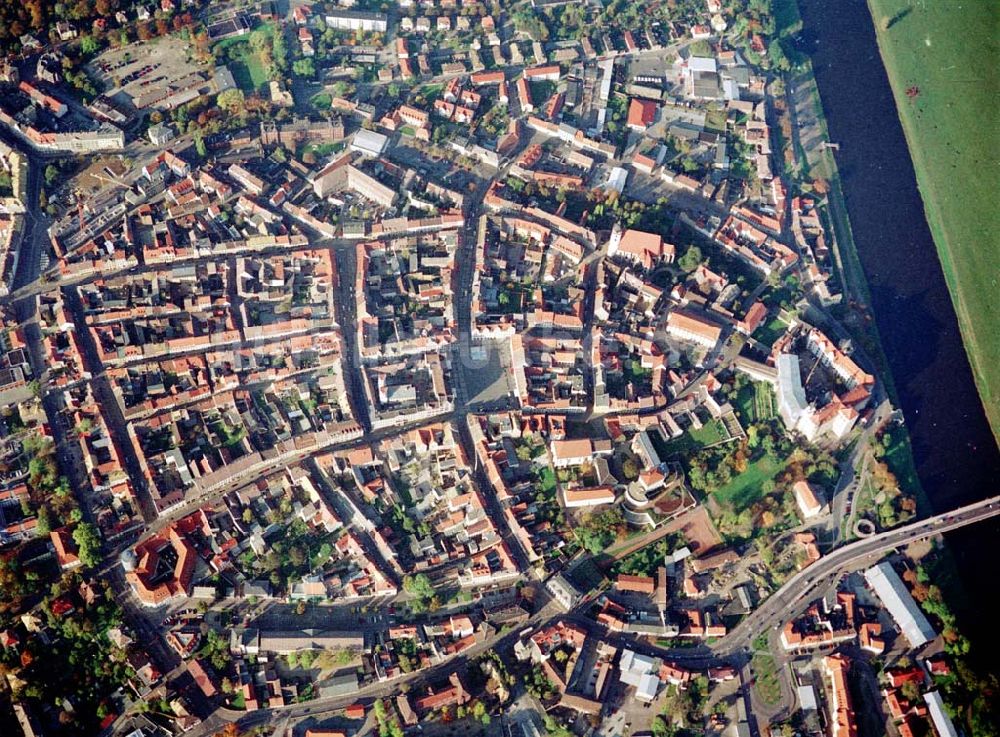 Luftaufnahme Torgau - Stadtzentrum von Torgau / Sachsen