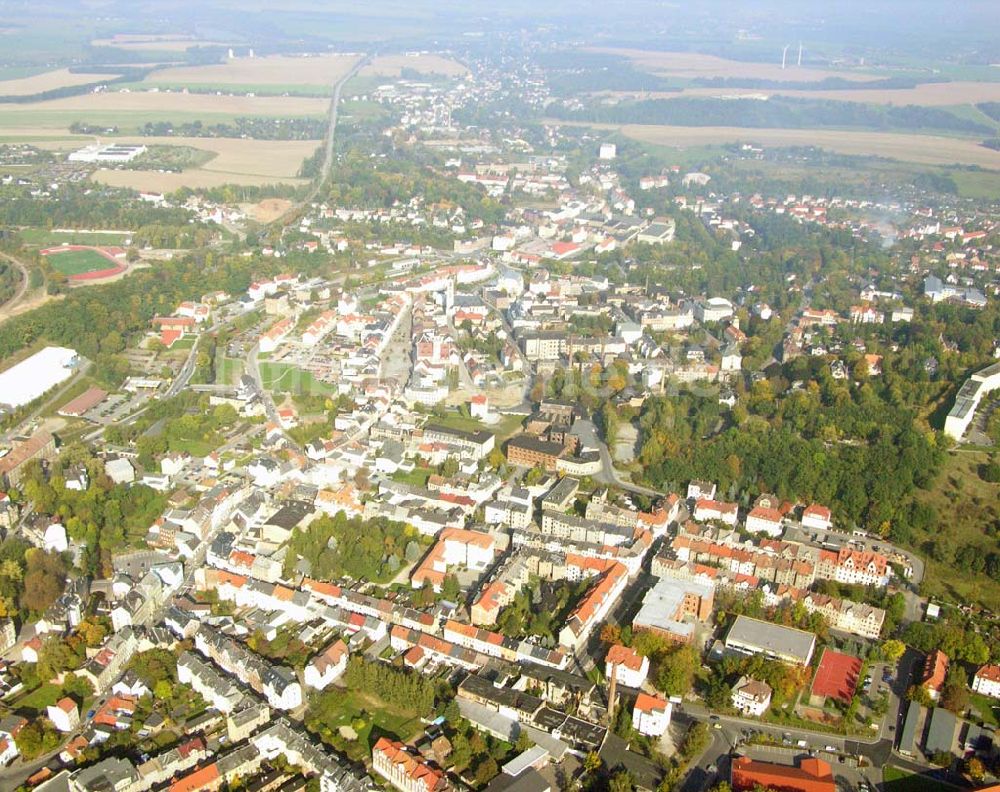 Werdau aus der Vogelperspektive: Stadtzentrum Werdau