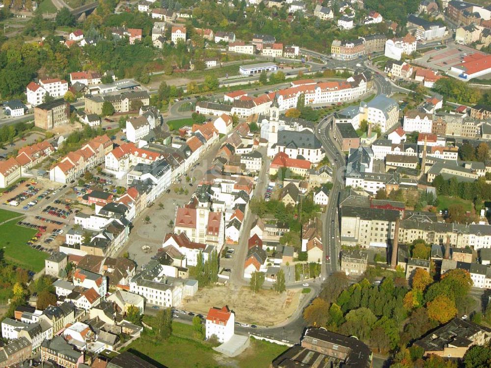 Luftbild Werdau - Stadtzentrum von Werdau