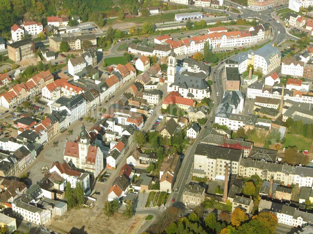 Luftaufnahme Werdau - Stadtzentrum von Werdau