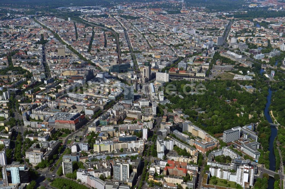 Berlin von oben - Stadtzentrum West in den Stadtteilen Charlottenburg und Schöneberg von Berlin