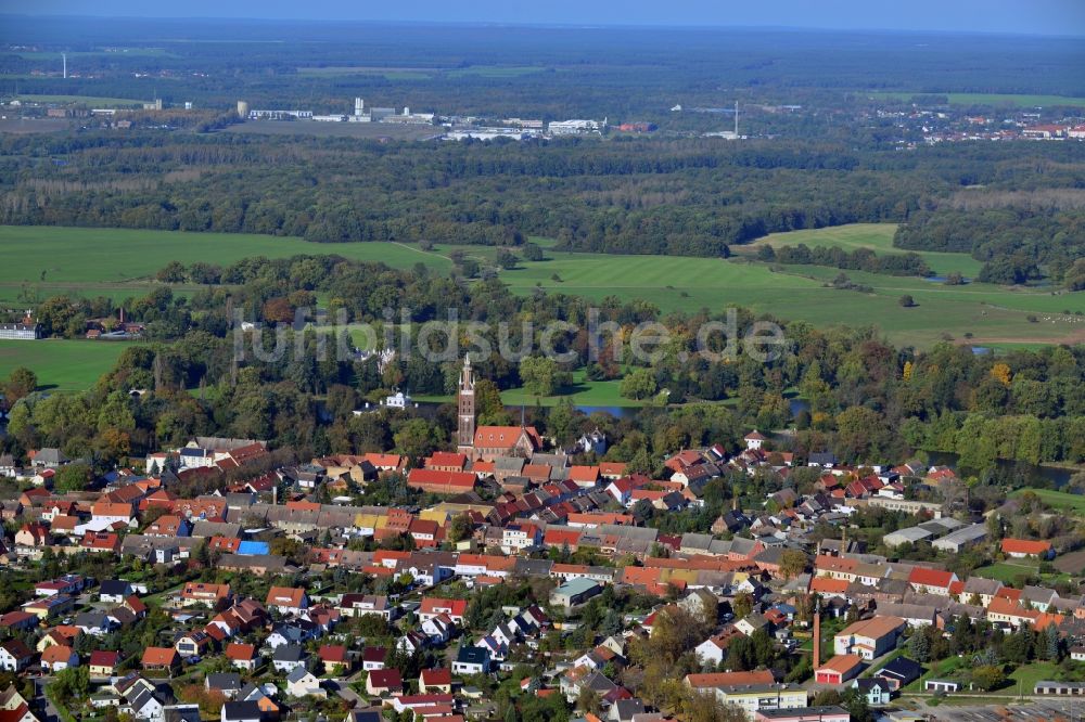 Luftbild Wörlitz - Stadtzentrum Wörlitz im Bundesland Sachsen-Anhalt