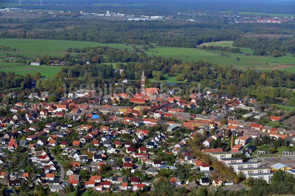 Luftaufnahme Wörlitz - Stadtzentrum Wörlitz im Bundesland Sachsen-Anhalt