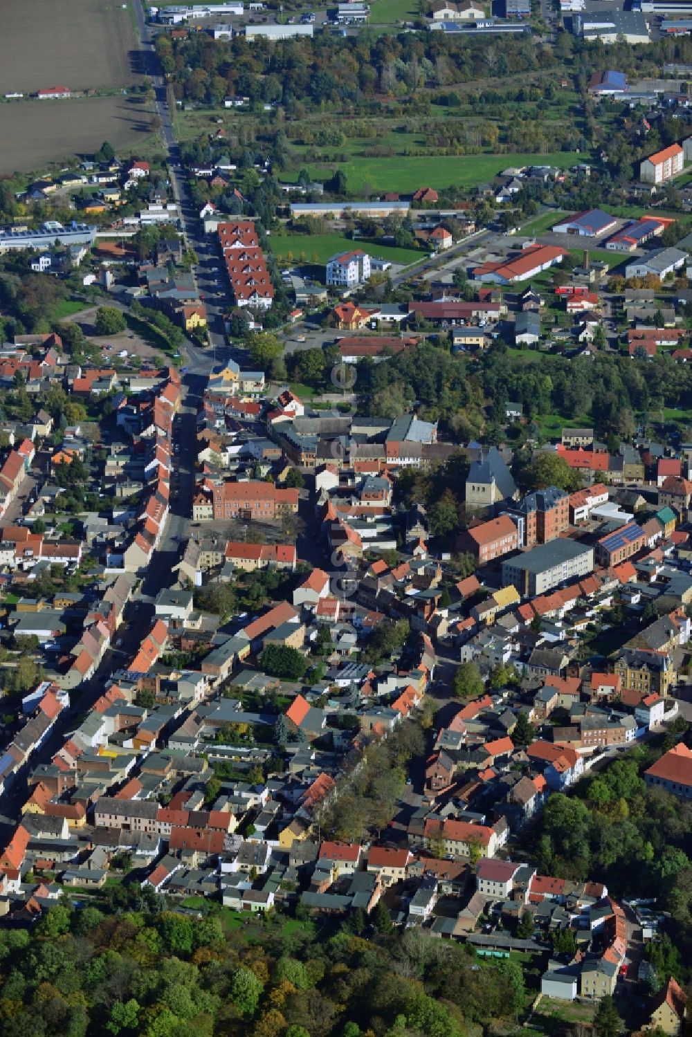 Zörbig aus der Vogelperspektive: Stadtzentrum in Zörbig im Bundesland Sachsen-Anhalt