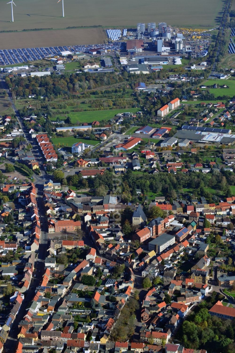 Luftbild Zörbig - Stadtzentrum in Zörbig im Bundesland Sachsen-Anhalt