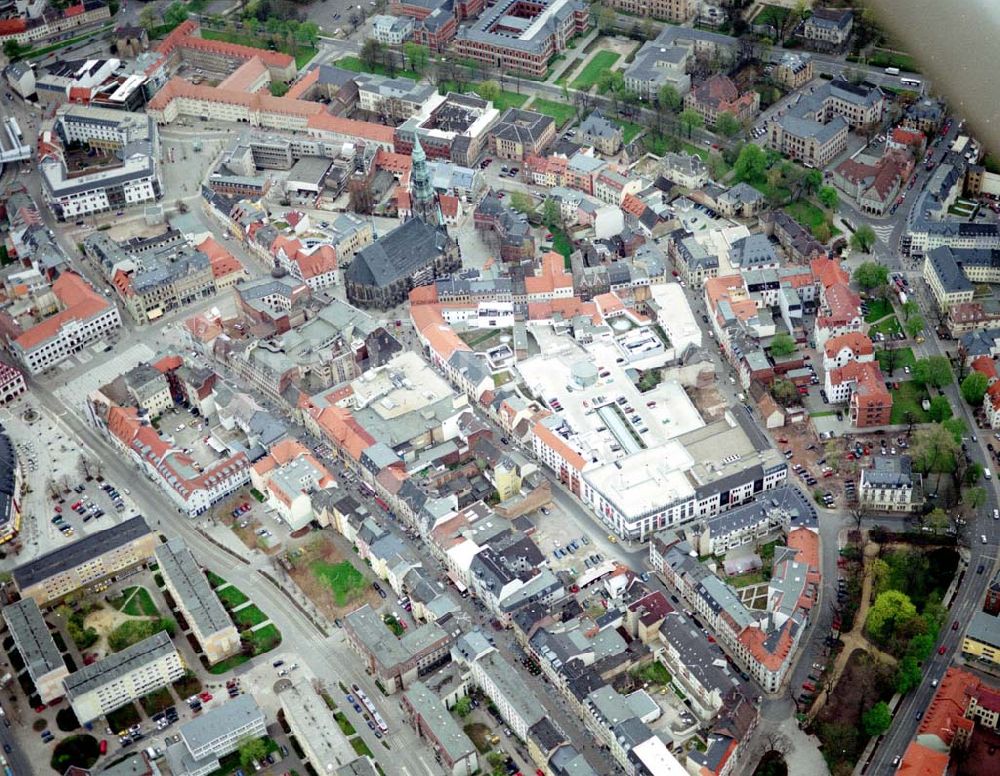 Zwickau / Sachsen von oben - Stadtzentrum von Zwickau mit neuem Einkaufszentrum.