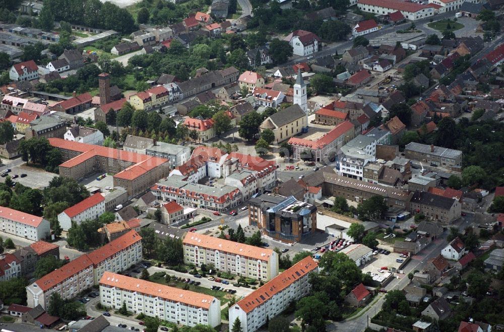 Luftaufnahme Seelow - Stadtzentrum zwischen Berliner Straße und Breite Straße in Seelow im Bundesland Brandenburg