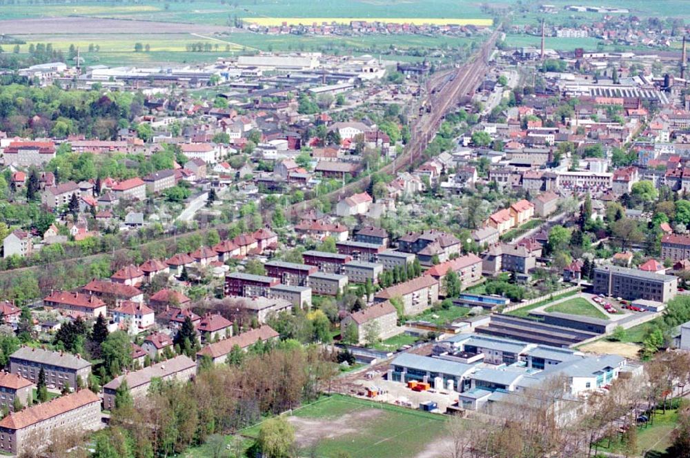 Finsterwalde aus der Vogelperspektive: 04.05.1995 Stadtzenturm Finsterwalde, Brandenburg