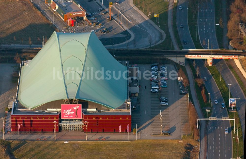 Luftaufnahme Oberhausen - Stage Metronom Theater am CentrO in Oberhausen im Bundesland Nordrhein-Westfalen