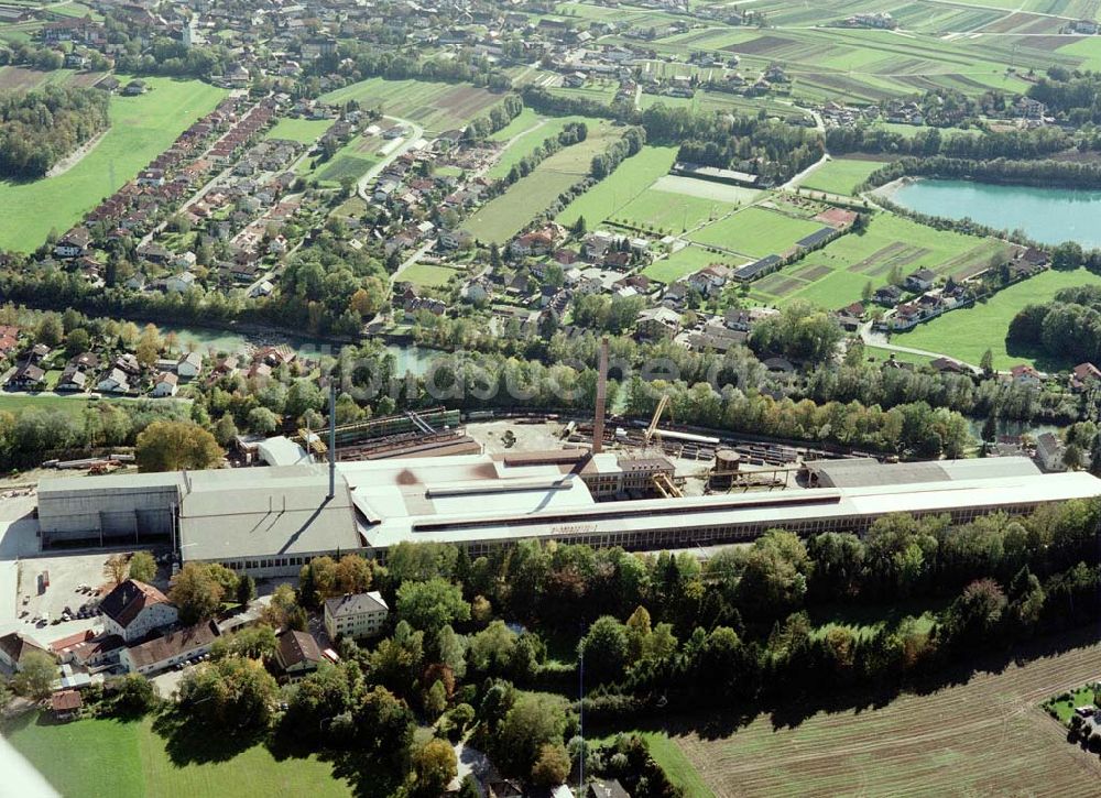 Luftaufnahme Freilassing / Bayern - Stahlwerk Annahütte der Unternehmensgruppe MAX AICHER in Freilassing.