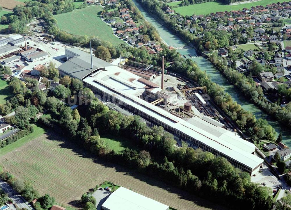 Luftaufnahme Freilassing / Bayern - Stahlwerk Annahütte der Unternehmensgruppe MAX AICHER in Freilassing.