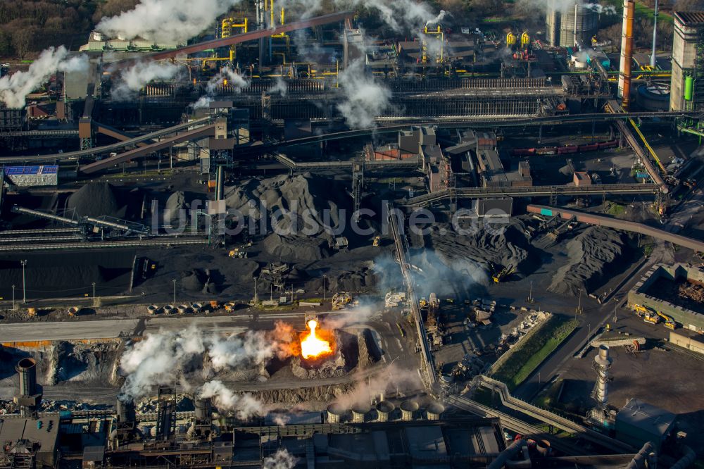 Luftbild Duisburg - Stahlwerk und Hüttenwerke Krupp Mannesmann GmbH in Duisburg im Bundesland Nordrhein-Westfalen, Deutschland