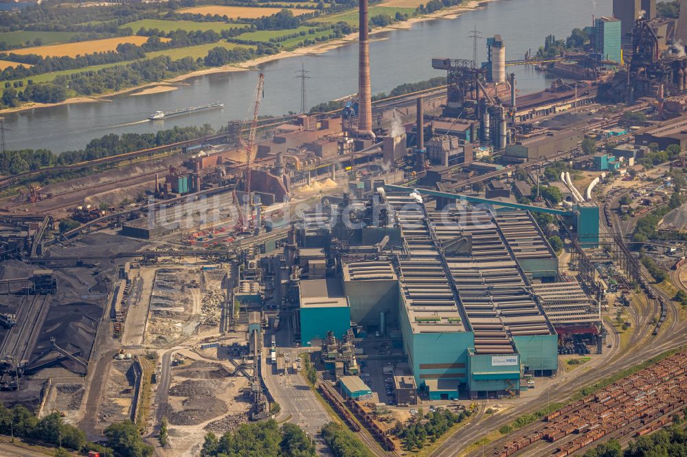 Luftaufnahme Duisburg - Stahlwerk und Hüttenwerke Krupp Mannesmann GmbH in Duisburg im Bundesland Nordrhein-Westfalen, Deutschland