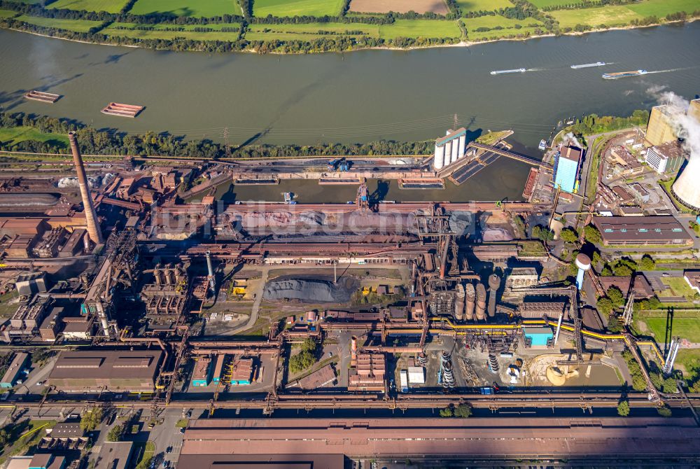 Luftbild Duisburg - Stahlwerk und Hüttenwerke Krupp Mannesmann GmbH im Ortsteil Hüttenheim in Duisburg im Bundesland Nordrhein-Westfalen, Deutschland