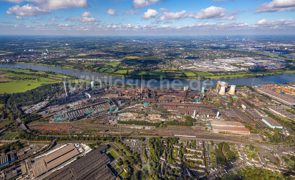 Luftbild Duisburg - Stahlwerk und Hüttenwerke Krupp Mannesmann GmbH im Ortsteil Hüttenheim in Duisburg im Bundesland Nordrhein-Westfalen, Deutschland