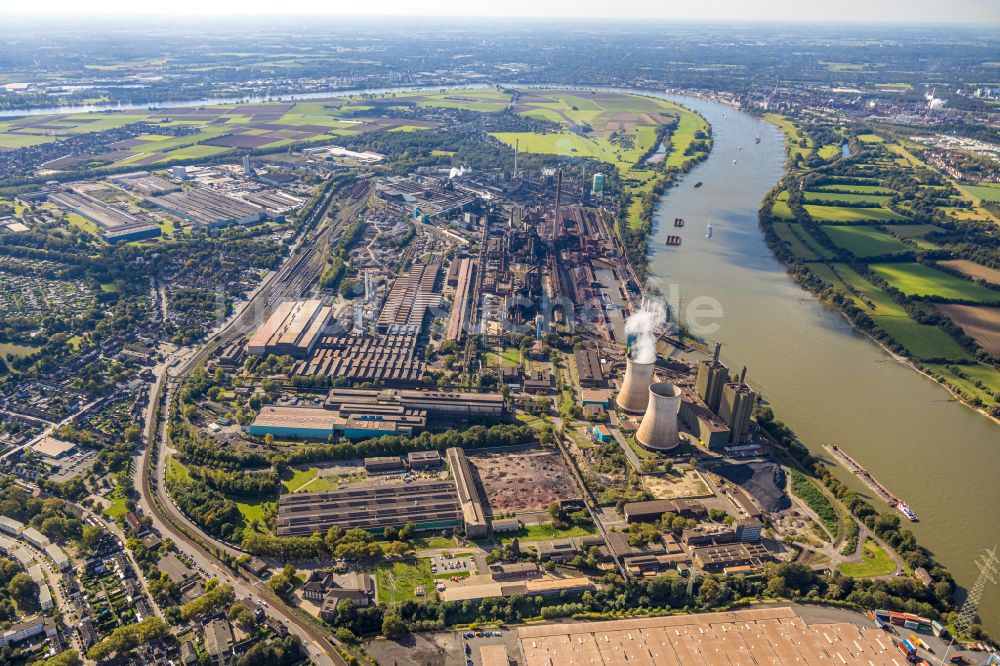 Luftbild Duisburg - Stahlwerk und Hüttenwerke Krupp Mannesmann GmbH im Ortsteil Hüttenheim in Duisburg im Bundesland Nordrhein-Westfalen, Deutschland