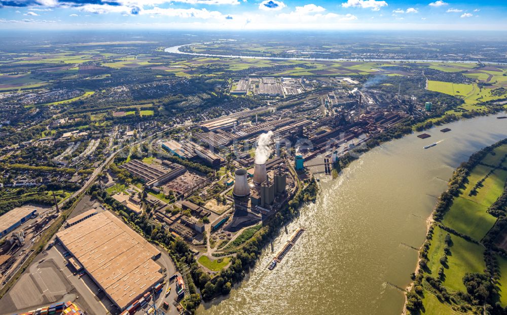 Luftbild Duisburg - Stahlwerk und Hüttenwerke Krupp Mannesmann GmbH im Ortsteil Hüttenheim in Duisburg im Bundesland Nordrhein-Westfalen, Deutschland