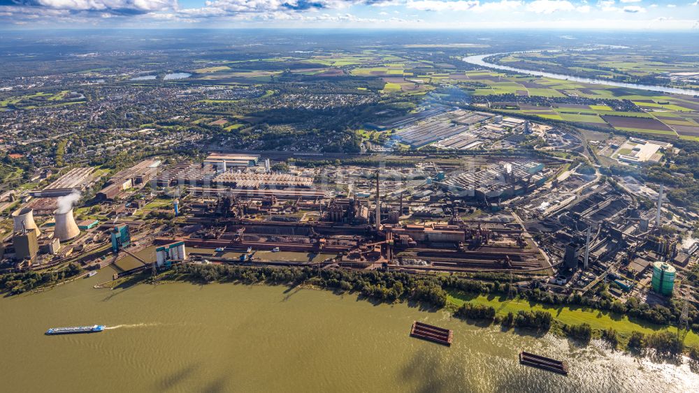 Luftbild Duisburg - Stahlwerk und Hüttenwerke Krupp Mannesmann GmbH im Ortsteil Hüttenheim in Duisburg im Bundesland Nordrhein-Westfalen, Deutschland