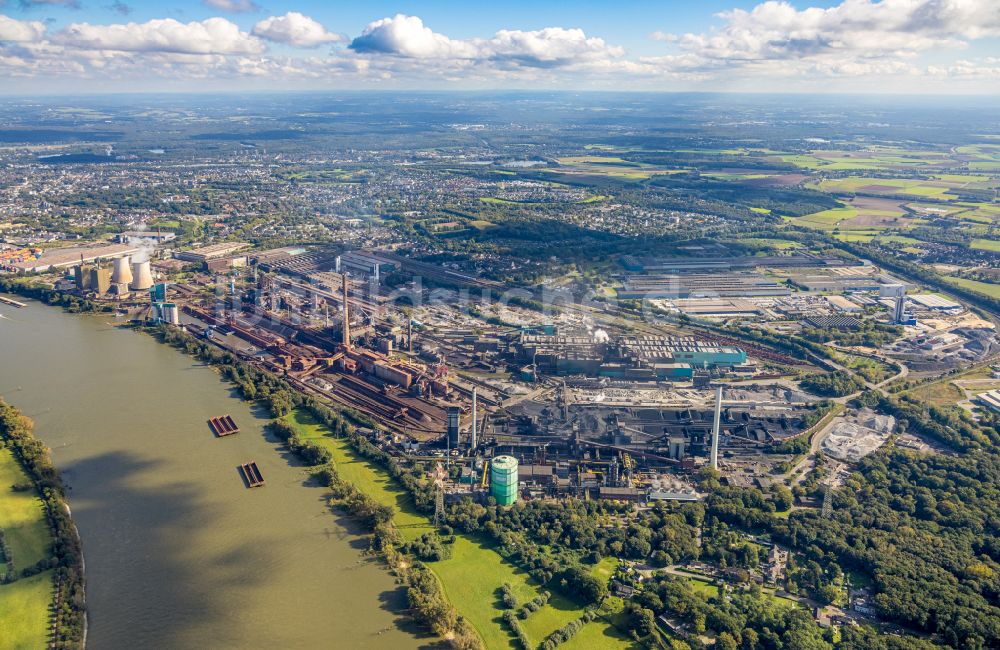 Luftbild Duisburg - Stahlwerk und Hüttenwerke Krupp Mannesmann GmbH im Ortsteil Hüttenheim in Duisburg im Bundesland Nordrhein-Westfalen, Deutschland