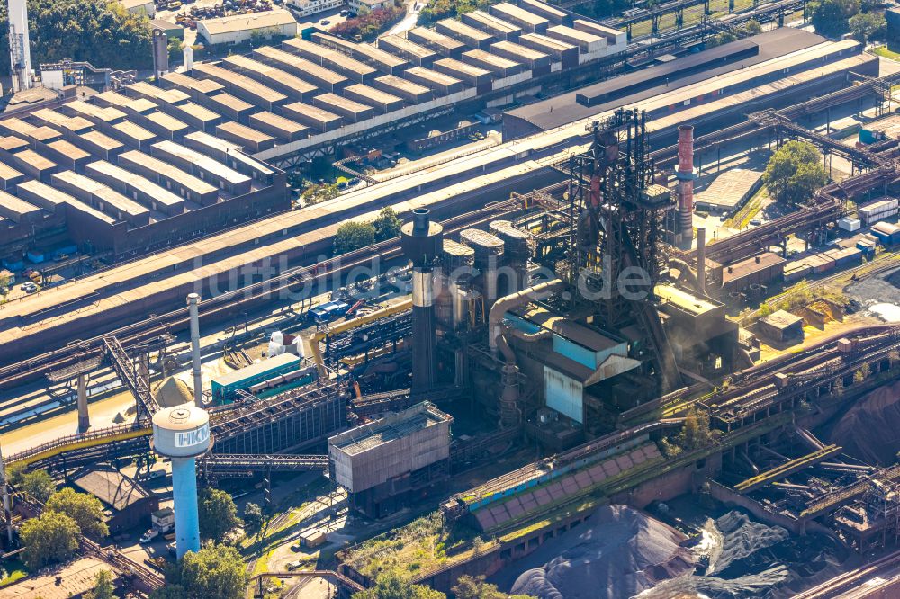 Luftbild Duisburg - Stahlwerk und Hüttenwerke Krupp Mannesmann GmbH im Ortsteil Hüttenheim in Duisburg im Bundesland Nordrhein-Westfalen, Deutschland