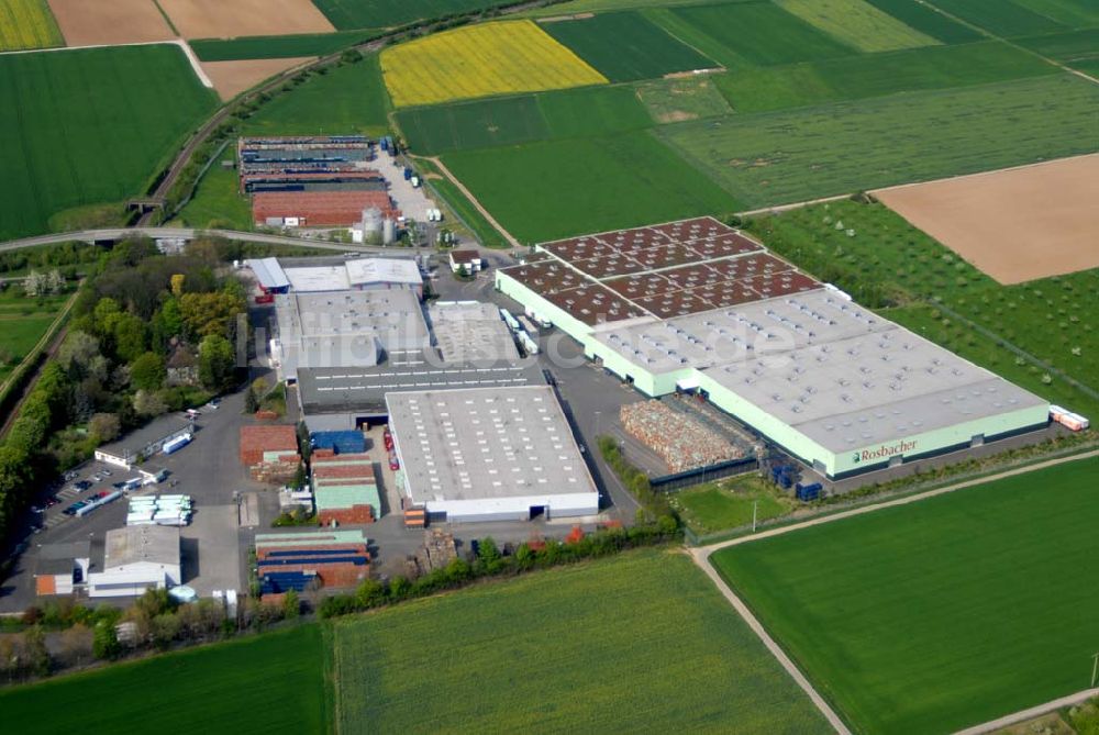 Nauheim (Hessen) aus der Vogelperspektive: Standort Rosbacher der Hassia Mineralquellen GmbH und Co. KG