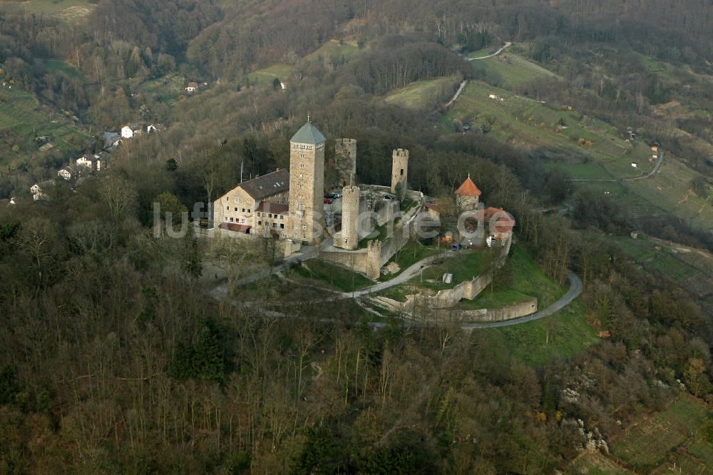 Heppenheim aus der Vogelperspektive: Starkenburg in Heppenheim