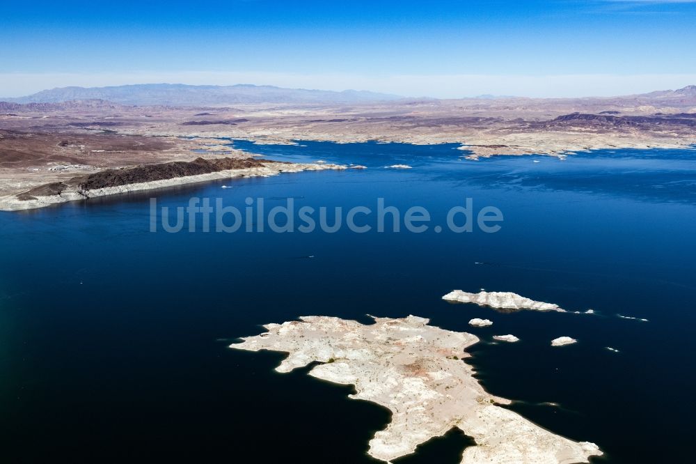 Luftaufnahme Echo Bay - Staubecken und Stausee in Echo Bay in Nevada, USA