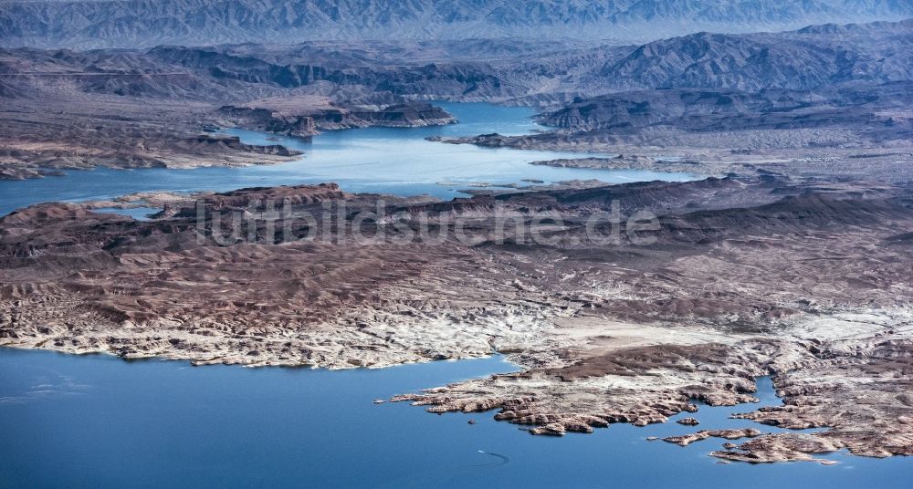 Luftaufnahme Echo Bay - Staubecken und Stausee in Echo Bay in Nevada, USA