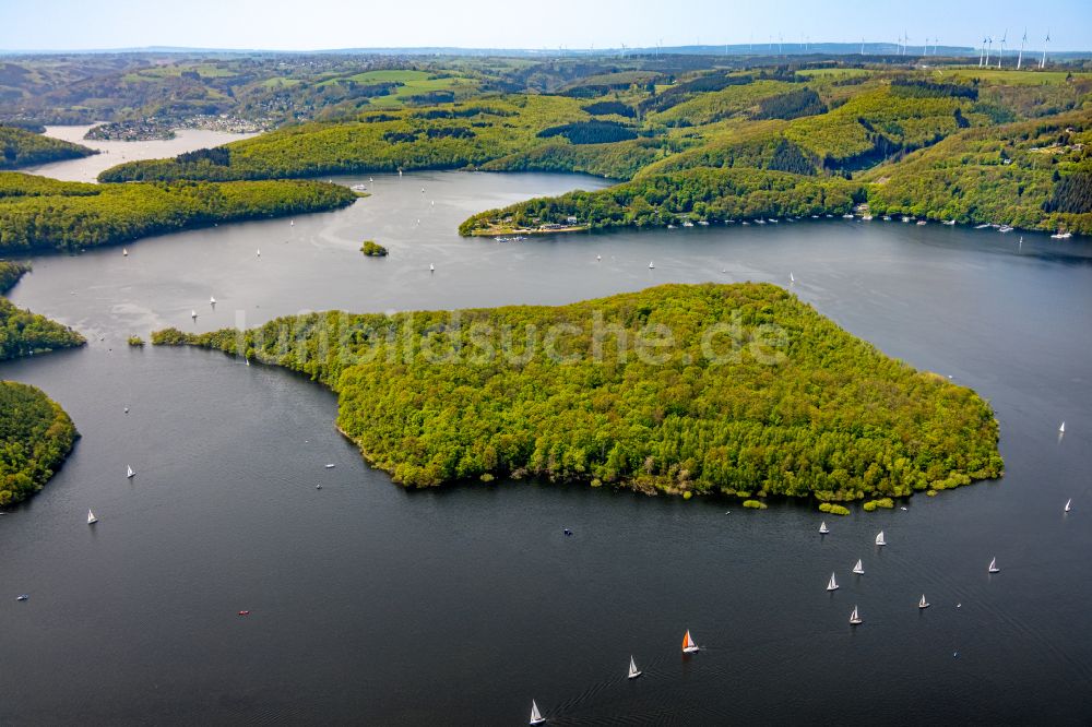 Luftaufnahme Hastenrath - Staubecken und Stausee in Hastenrath im Bundesland Nordrhein-Westfalen, Deutschland