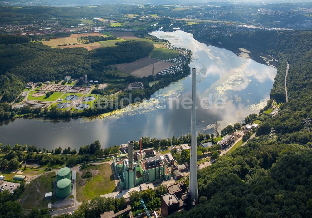 Herdecke aus der Vogelperspektive: Staubecken und Stausee in Herdecke im Bundesland Nordrhein-Westfalen