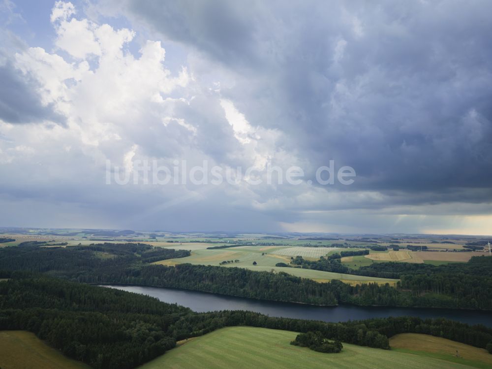 Klingenberg von oben - Staubecken und Stausee in Klingenberg im Bundesland Sachsen, Deutschland