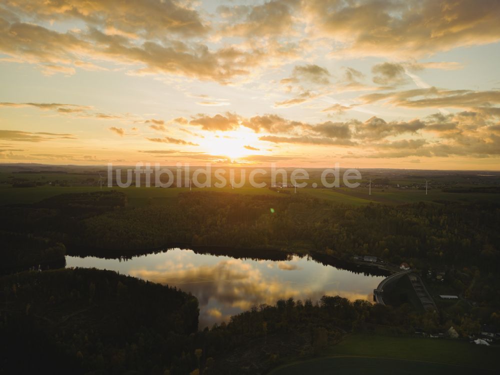 Klingenberg von oben - Staubecken und Stausee in Klingenberg im Bundesland Sachsen, Deutschland