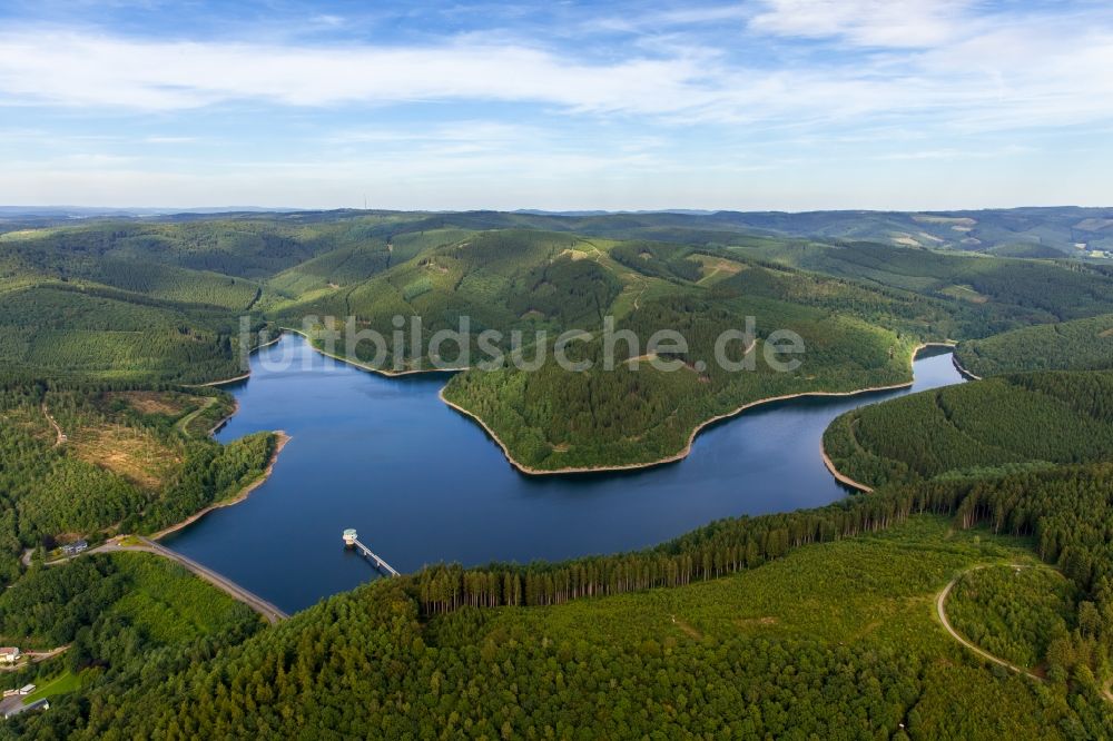 Luftaufnahme Netphen - Staubecken und Stausee in Netphen im Bundesland Nordrhein-Westfalen