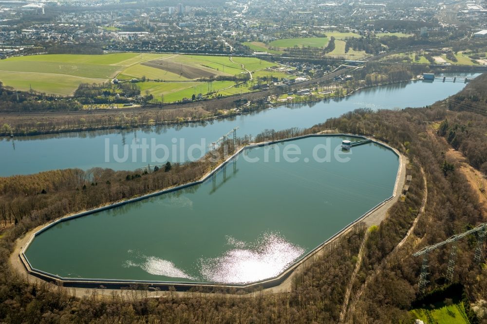 Luftbild Herdecke - Staubecken und Stausee im Ortsteil Hengstey in Herdecke im Bundesland Nordrhein-Westfalen