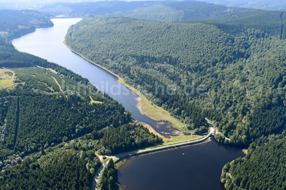 Luftbild Osterode am Harz - Staubecken und Stausee in Osterode am Harz im Bundesland Niedersachsen, Deutschland