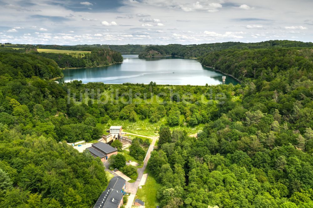 Luftaufnahme Schneffelrath - Staubecken und Stausee in Schneffelrath im Bundesland Nordrhein-Westfalen, Deutschland