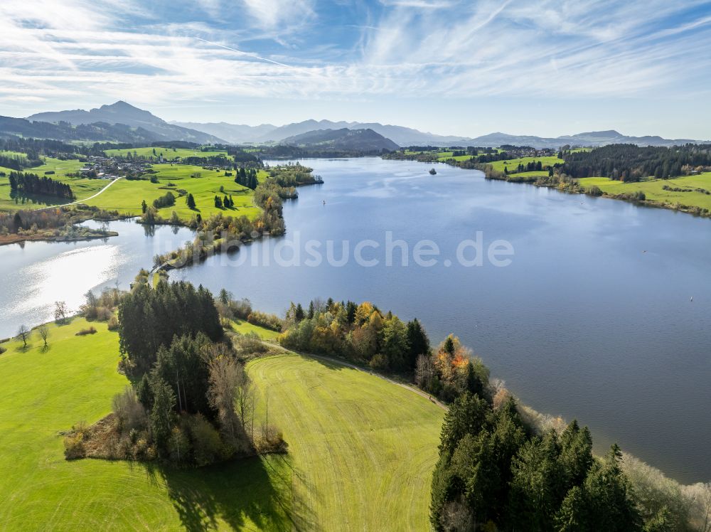 Luftbild Sulzberg - Staubecken und Stausee in Sulzberg im Bundesland Bayern, Deutschland