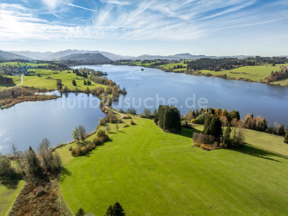 Luftaufnahme Sulzberg - Staubecken und Stausee in Sulzberg im Bundesland Bayern, Deutschland