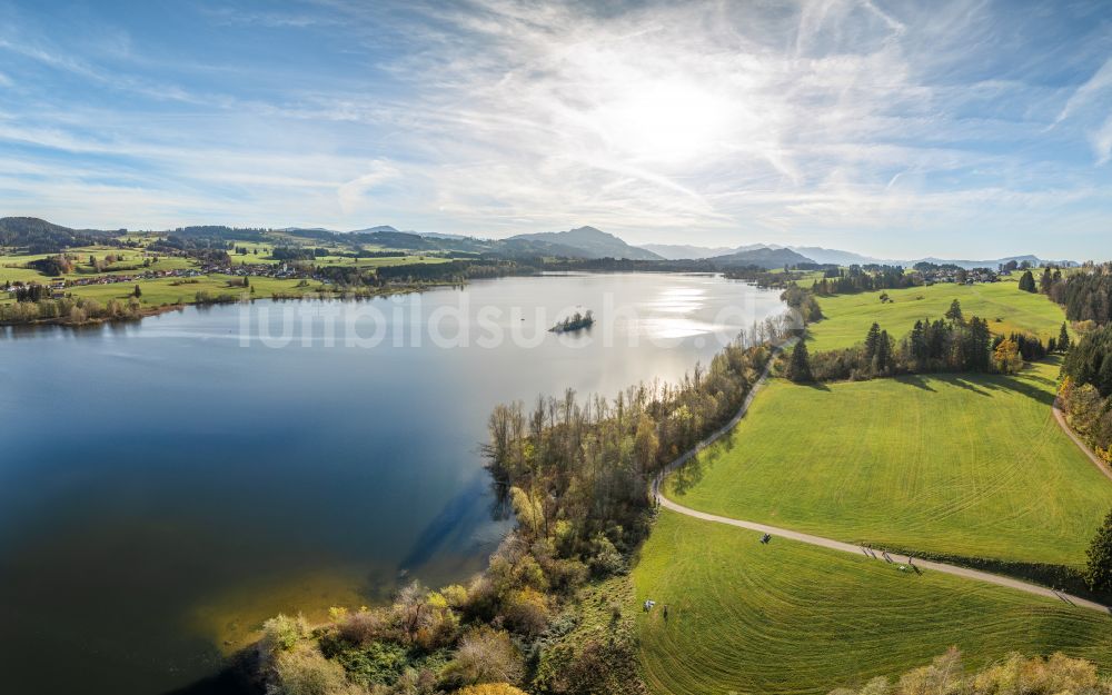 Luftaufnahme Sulzberg - Staubecken und Stausee in Sulzberg im Bundesland Bayern, Deutschland